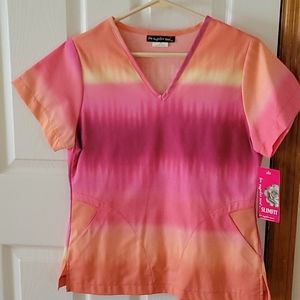 Los Angeles Rose Scrub Top